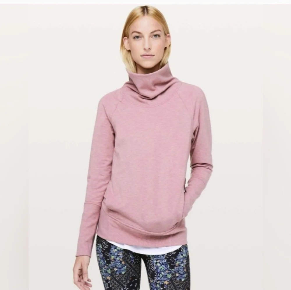 Lululemon High Lines Pullover Sweatshirt Heathered Vintage Mauve Size 6